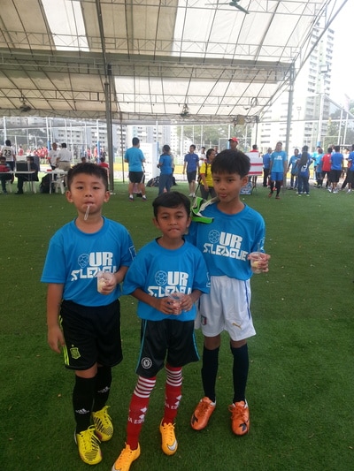 lovely kids enjoyed their ice cream during football activity