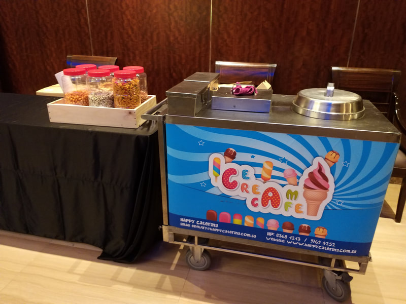 Happy Catering logo Singapore traditional ice cream cart